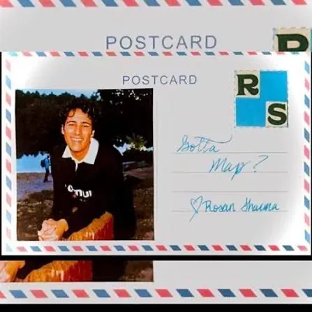 Gotta Map cover art: a postcard with a photo of Rosan Sharma